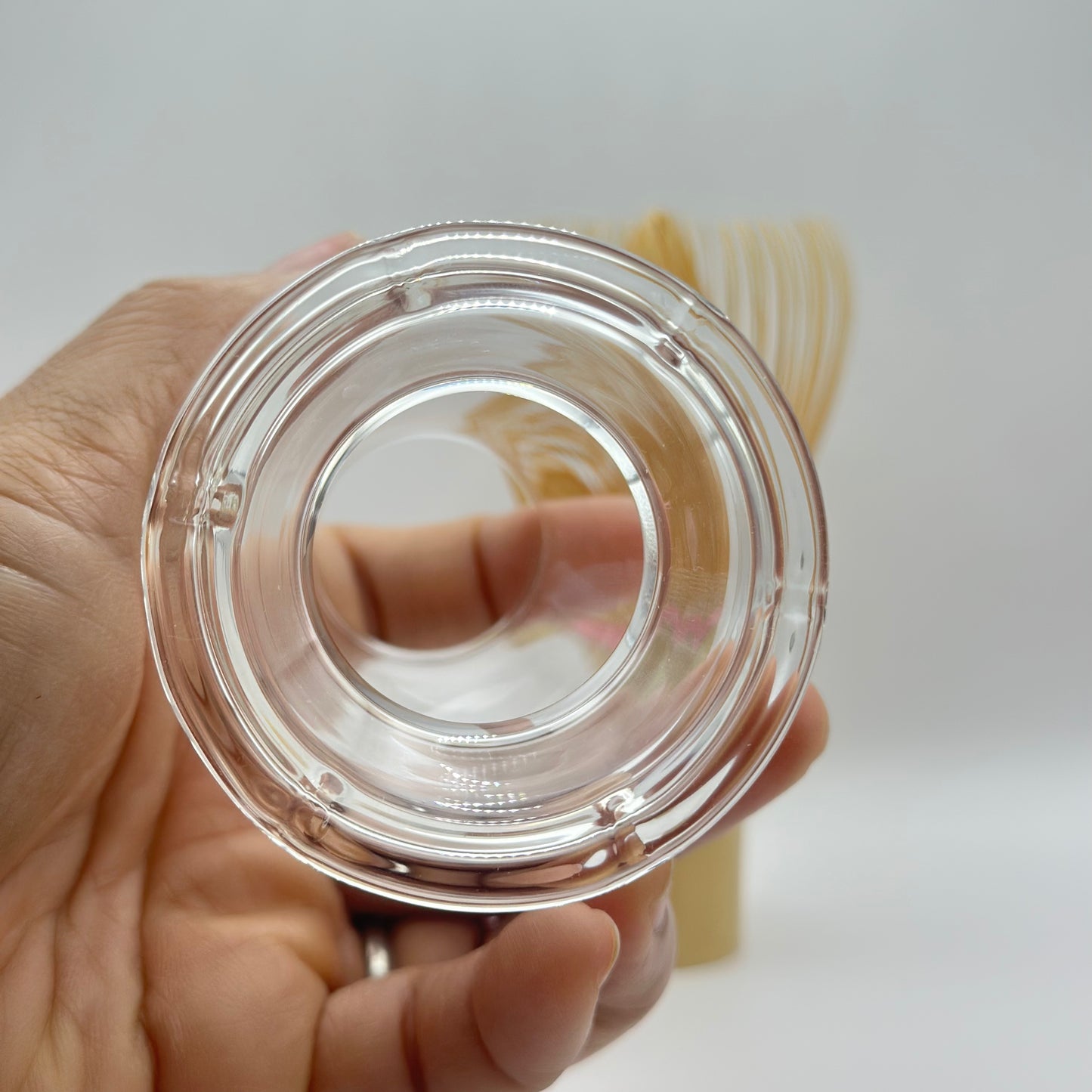KOHANA™ Glass Matcha Whisk Holder – Flower Base Stand for Chasen | Heat-Resistant Borosilicate Glass | Japanese Tea Ceremony Tool